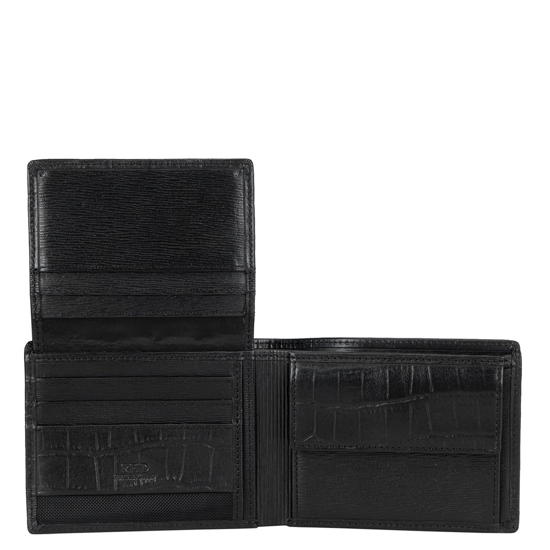Locus Men Wallet & Belt Gift Set- Black