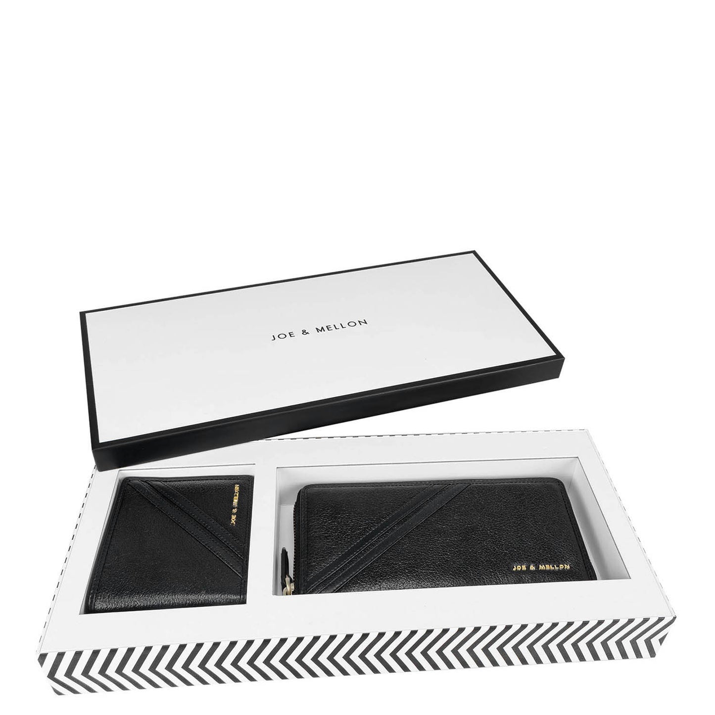 Cion Men Wallet & Ladies Wallet Gift Set- Black