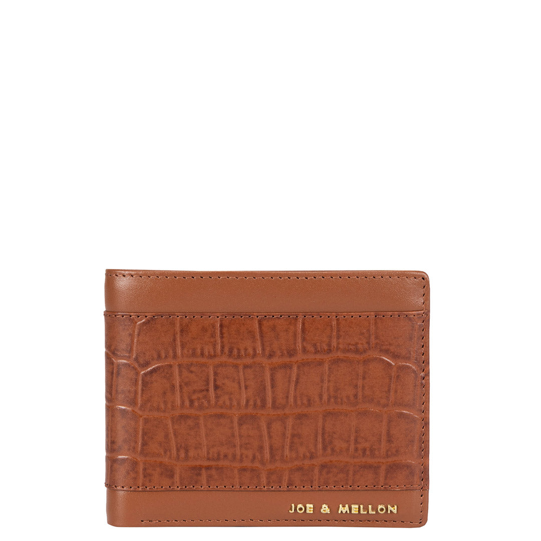 Arden Men Wallet & Key Chain Gift Set- Cognac