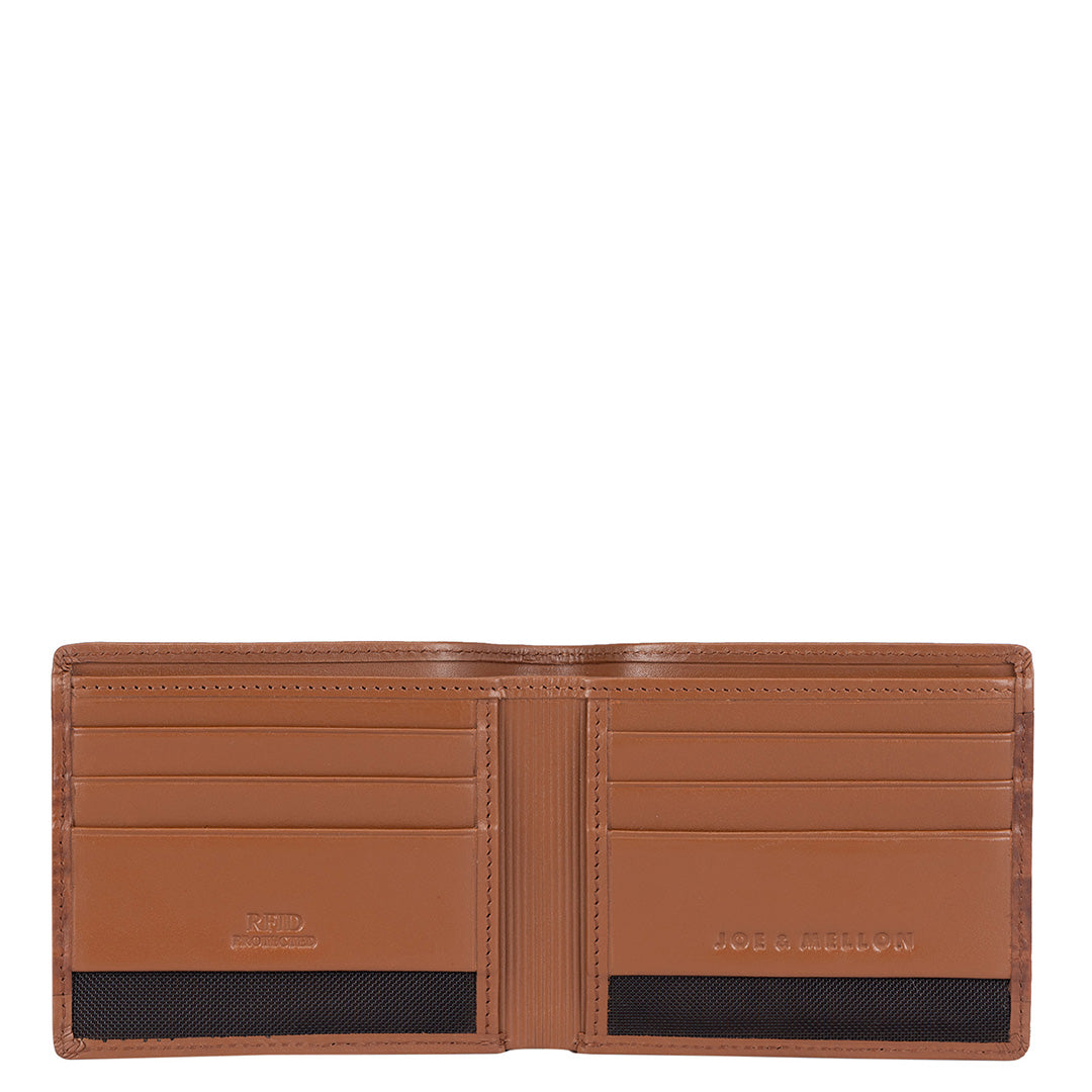 Arden Men Wallet & Key Chain Gift Set- Cognac