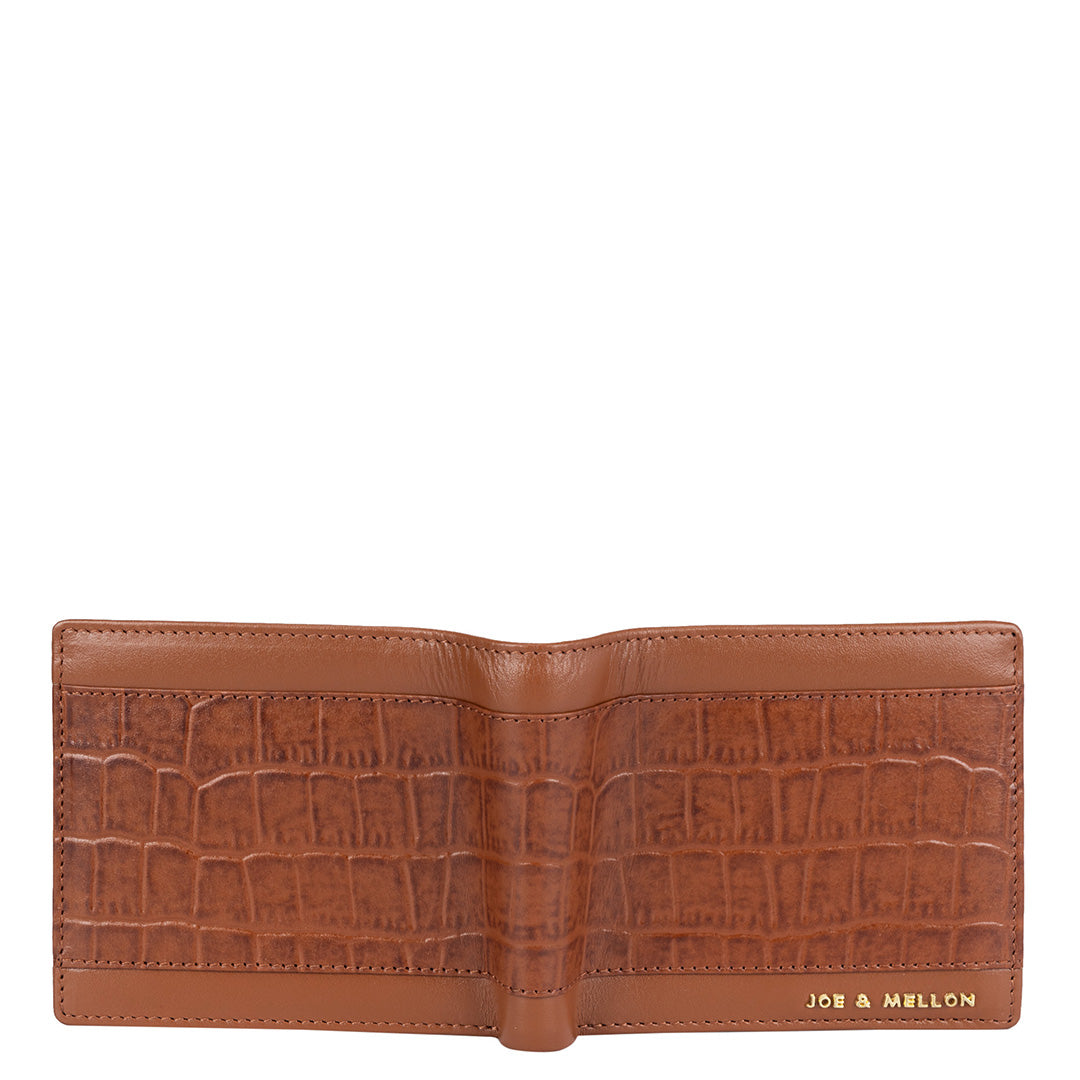 Arden Men Wallet & Key Chain Gift Set- Cognac