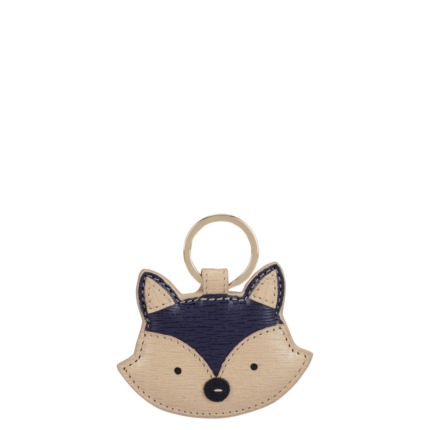 Riley Key Chain- Beige & Blue