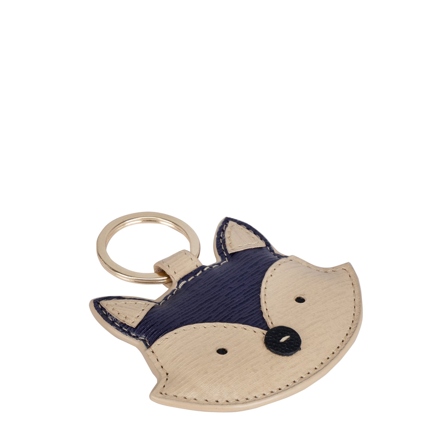 Riley Key Chain- Beige & Blue