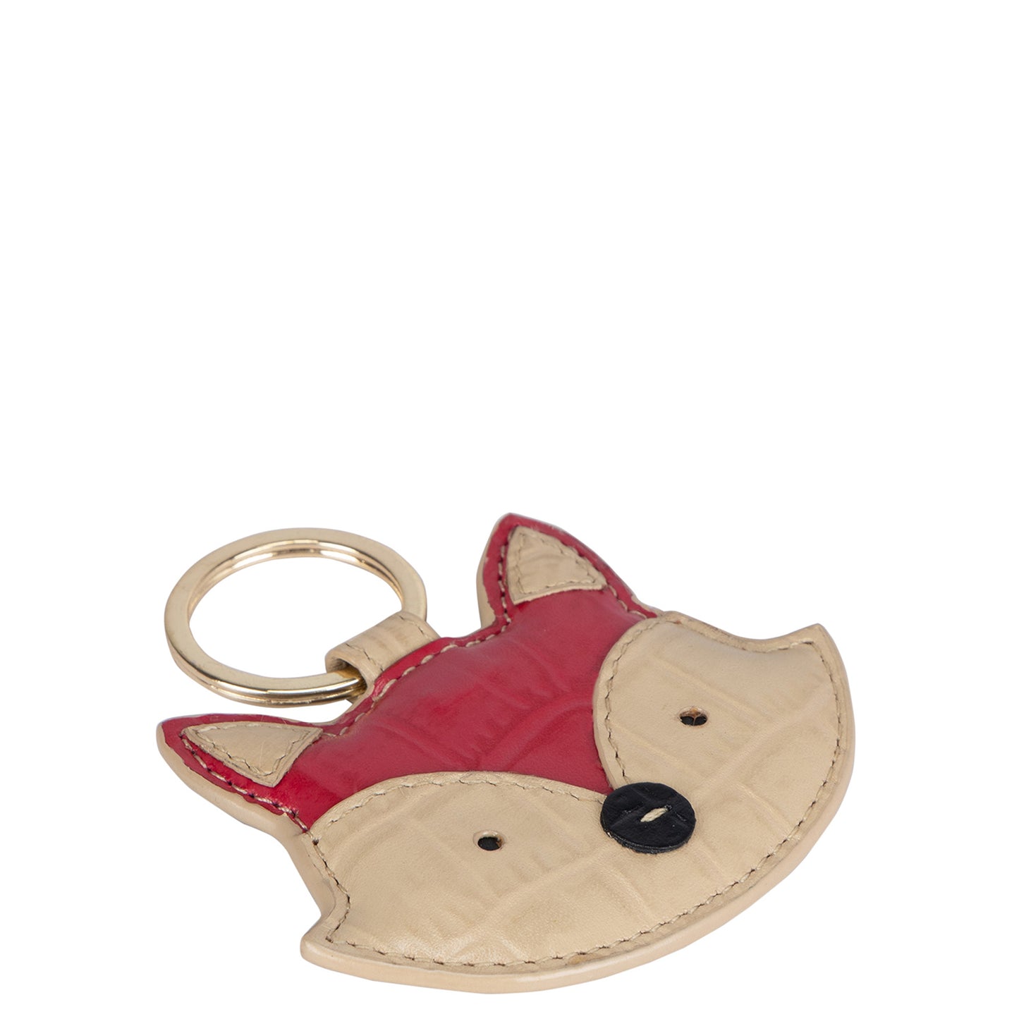 Riley Key Chain- Beige & Pink