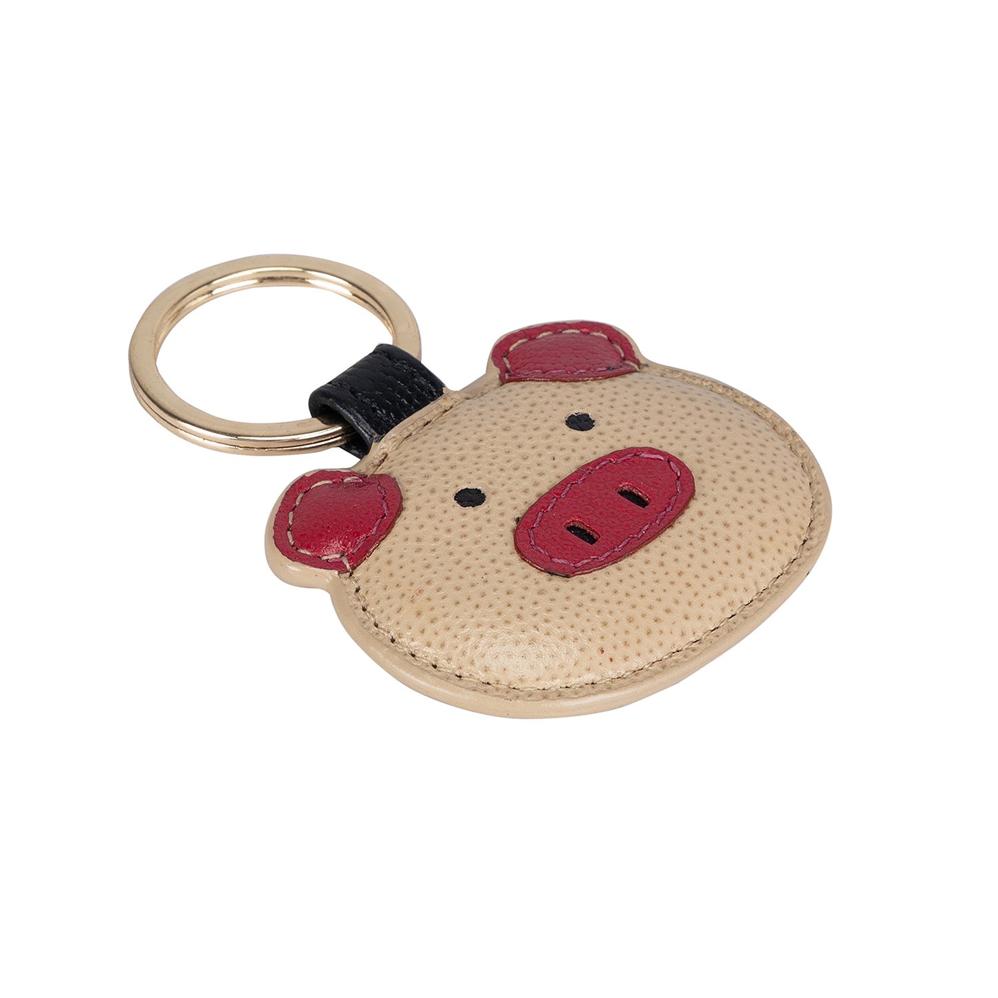 Sloan Key Chain- Beige & Pink