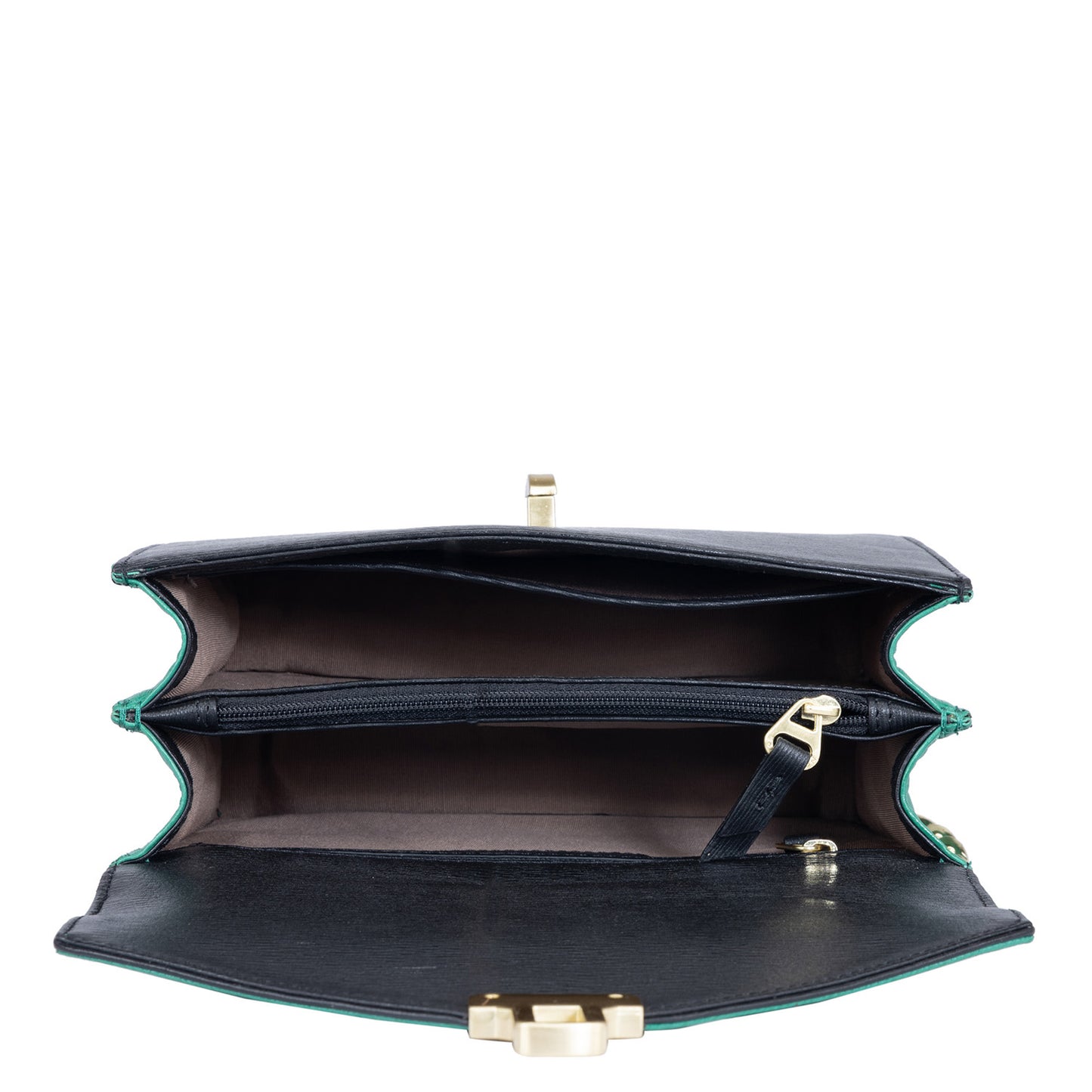 Grace Sling Bag - Green & Black