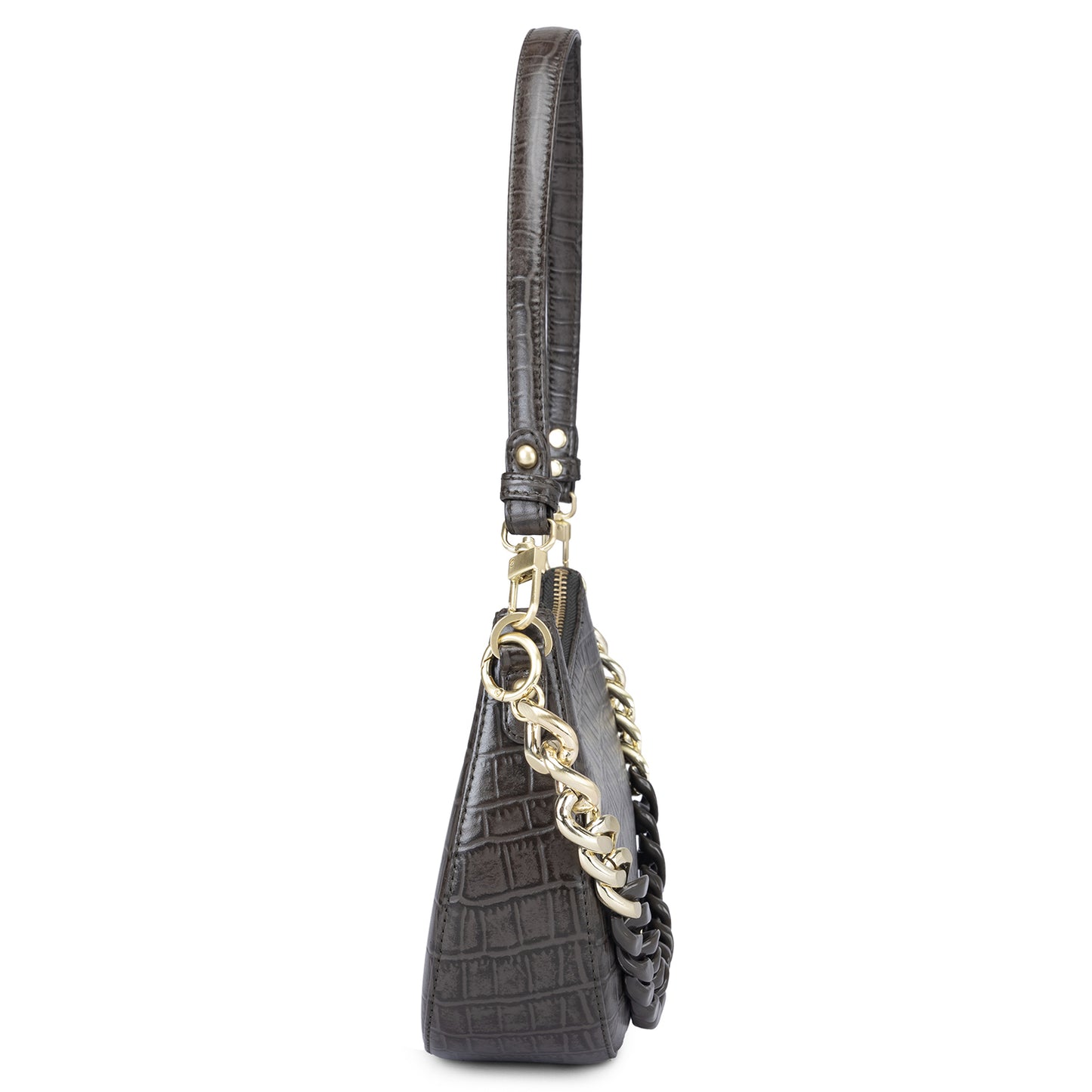Emma Baguette Bag - Grey