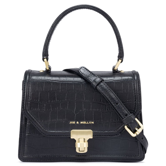 Olga Satchel Bag- Black