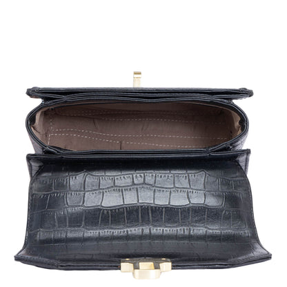 Olga Satchel Bag- Black