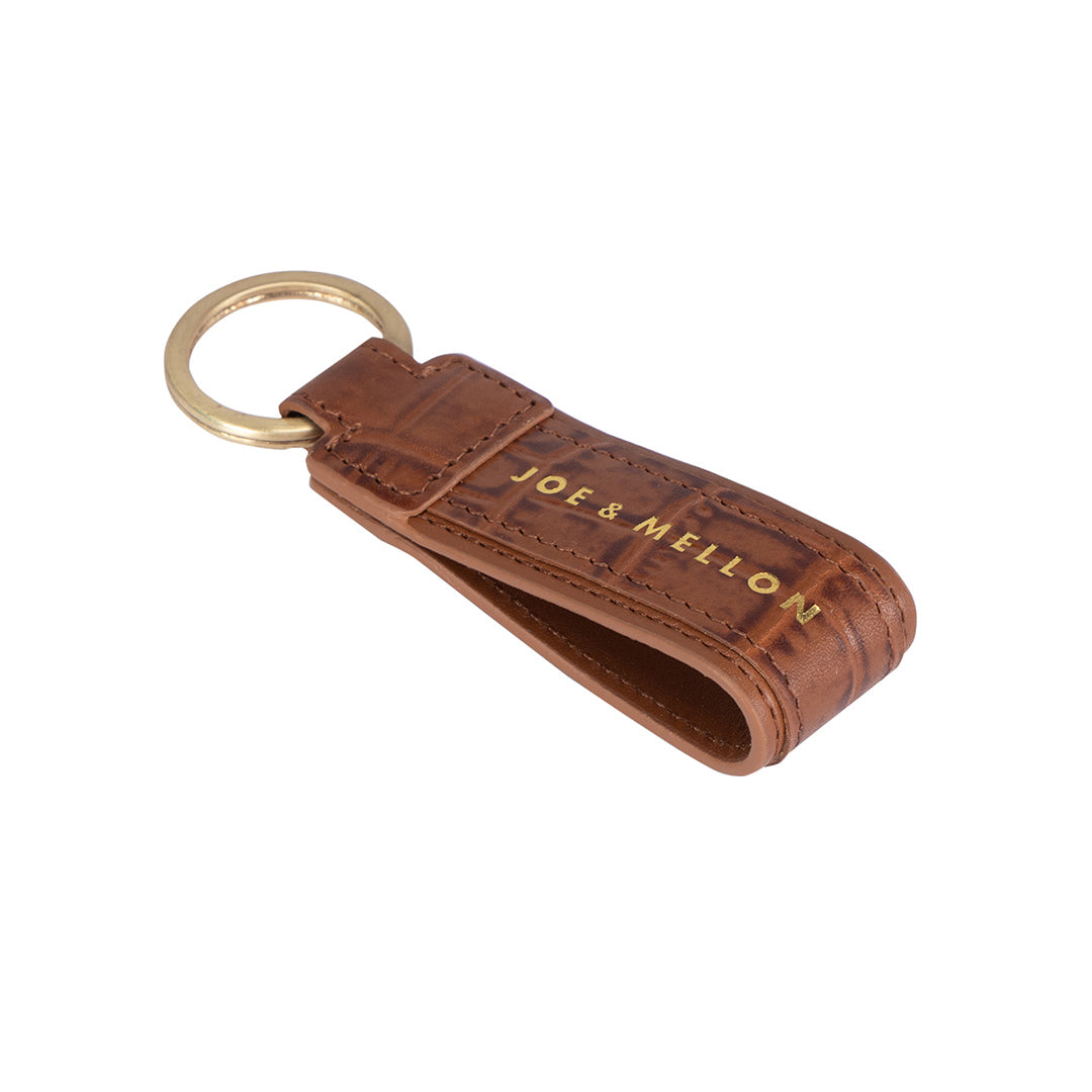 Arden Men Wallet & Key Chain Gift Set- Cognac