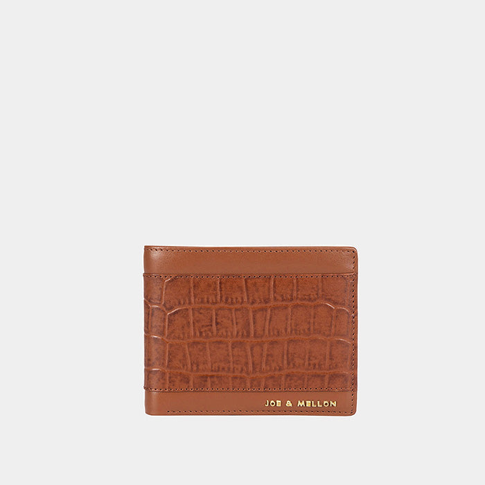 Arden Mens Wallet & Key Chain Gift Set- Cognac