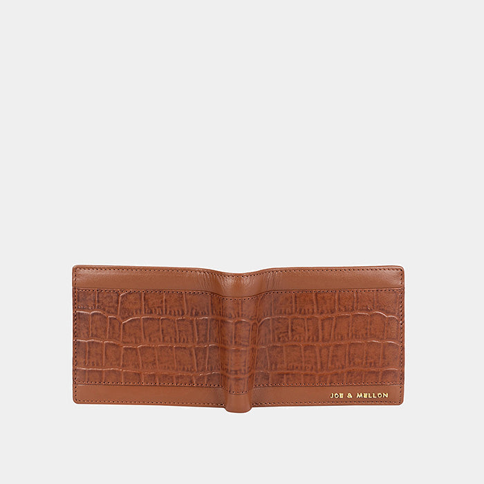 Arden Mens Wallet & Key Chain Gift Set- Cognac