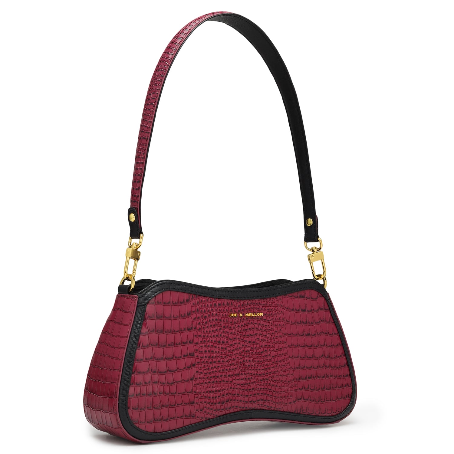 Orchid Croco Leather Baguette