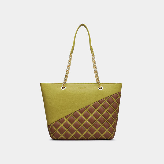 Kimora Ladies Bag - Green & Cognac