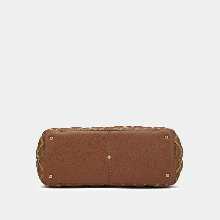 Kimora Ladies Bag - Green & Cognac