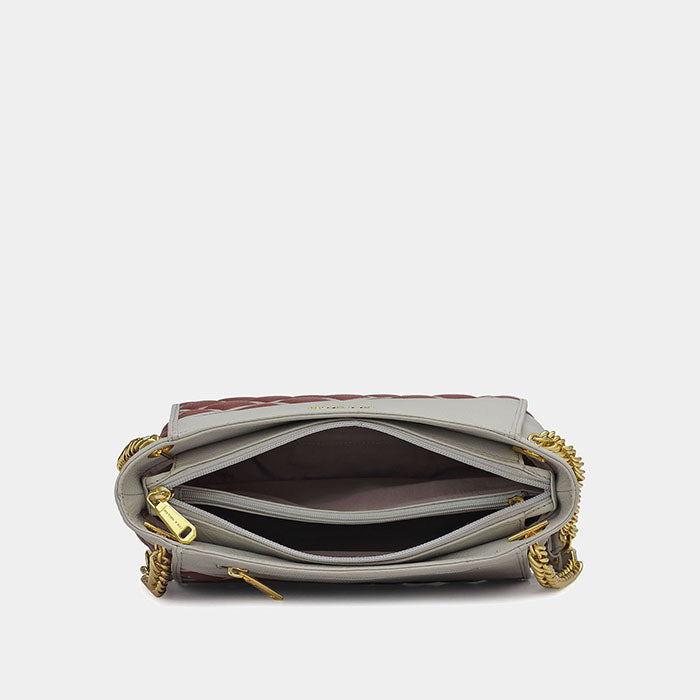 Eisley Ladies Bag - Grey & Wine